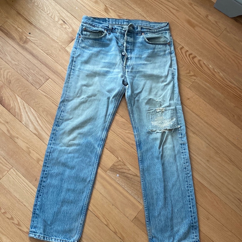 Vintage Levi's | 501s Button Fly Distressed Denim Jeans